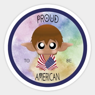 Proud to be American (Sleepy Forest Creatures) Sticker